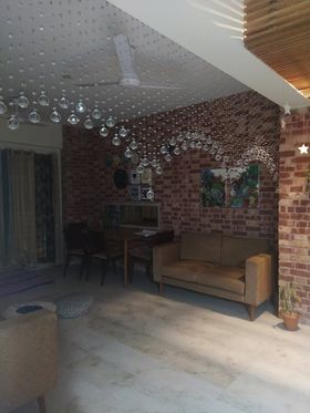 Double layer triple arch glass crystal curtain with pure white color transparent